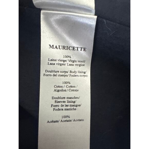 Des Petits Hauts MAURICETTE Stadium Coat Wool Marine Navy Size 1/Small - Picture 13 of 13